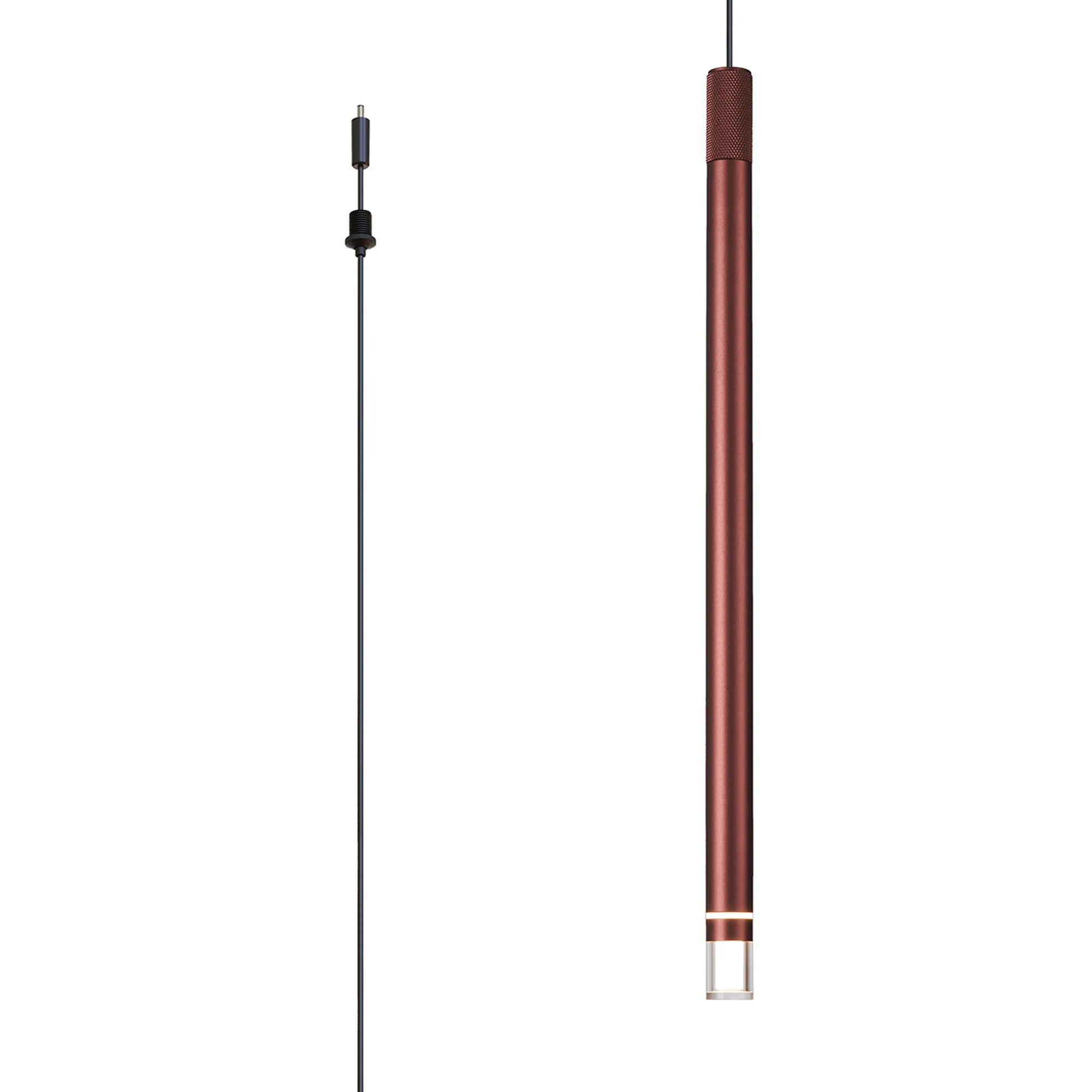 M9339  Modular Moana 2.5 x 50cm Body 2.5m Drop Assembly Pendant With A DC Plug, 5W LED, 3000K, 625lm, Rose Gold, 5yrs Warranty